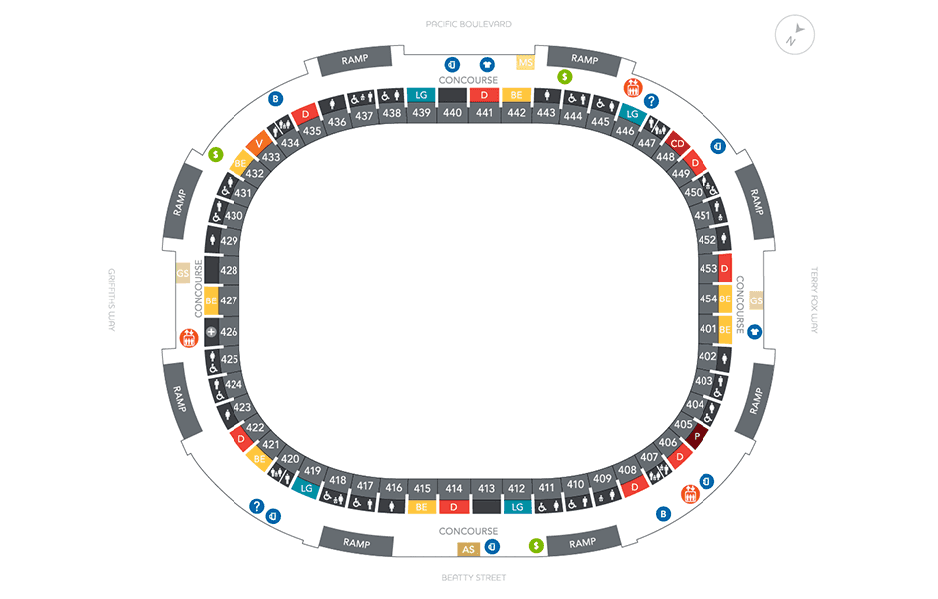 Bc Place Interactive Seating Chart